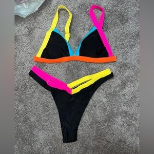 Colorful Triangle Swim Suit